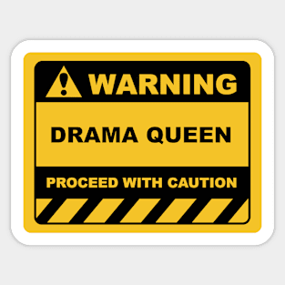 Funny Human Warning Label / Sign DRAMA QUEEN Sayings Sarcasm Humor Quotes Sticker